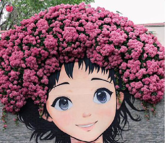  九寨沟墙体彩绘-网红墙打卡