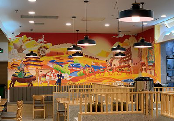  九寨沟商业空间彩绘介绍。