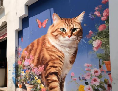  九寨沟自己绘制有个性的手绘墙